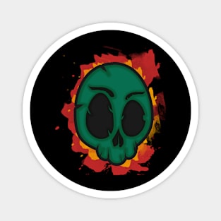 skull green Magnet